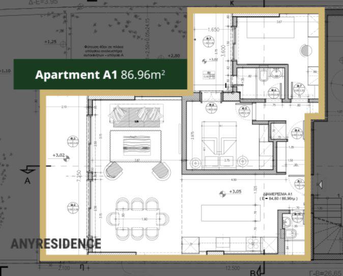 2 room apartment in Athens, photo #5, listing #2471008
